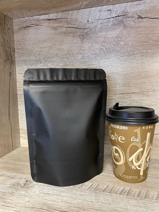 Пакет дой-пак ЧЕРНЫЙ зип-лок 140*200мм металлизированный 777051