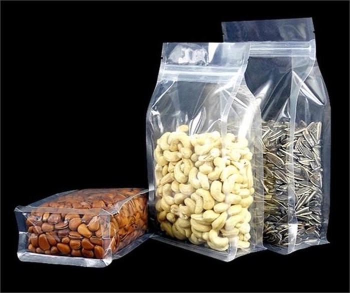 (оптом от 500шт) Квадропак пакет восьмишовный 140*240*45мм прозрачный 777108-1