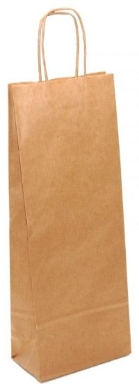 Пакет с крученой ручкой 120*80*330 крафт 1956