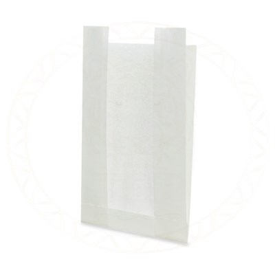 Крафт пакет для выпечки белый с окном 200*60*340 мм, V-образное дно 1984