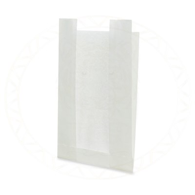 Крафт пакет для выпечки белый с окном 100*50*640 мм, V-образное дно 1985