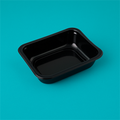 Лоток под запайку 187*137*38, (630мл) РР ЧЕРНЫЙ (504шт) 2007