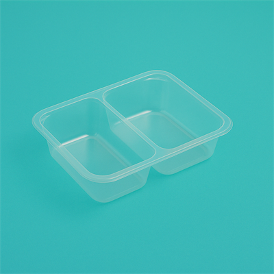 Лоток под запайку 187*137*38,  РР ПРОЗРАЧНЫЙ (504шт) 2 секции 1/2 2011