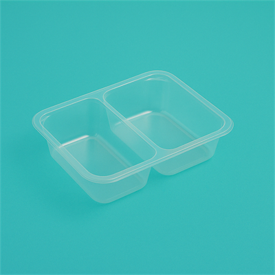 Лоток под запайку 187*137*55,  РР ПРОЗРАЧНЫЙ (504шт) 2 секции 1/2 2012