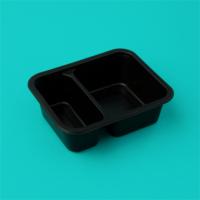 Лоток под запайку 187*137*38,  РР ЧЕРНЫЙ (504шт) 2 секции 1/3 2013