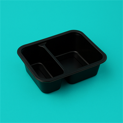 Лоток под запайку 187*137*55,  РР ЧЕРНЫЙ (504шт) 2 секции 1/3 2014