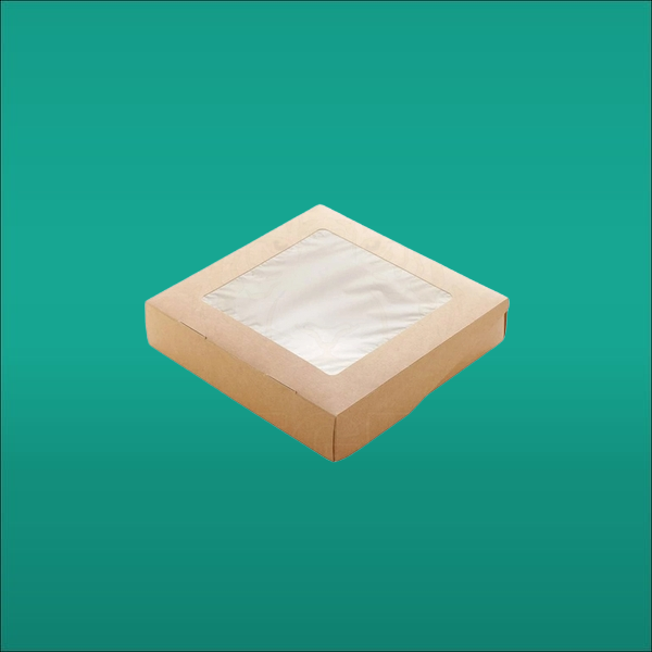 Контейнер с окном 1500 мл (крафт коробка с окном) универсал. 2073