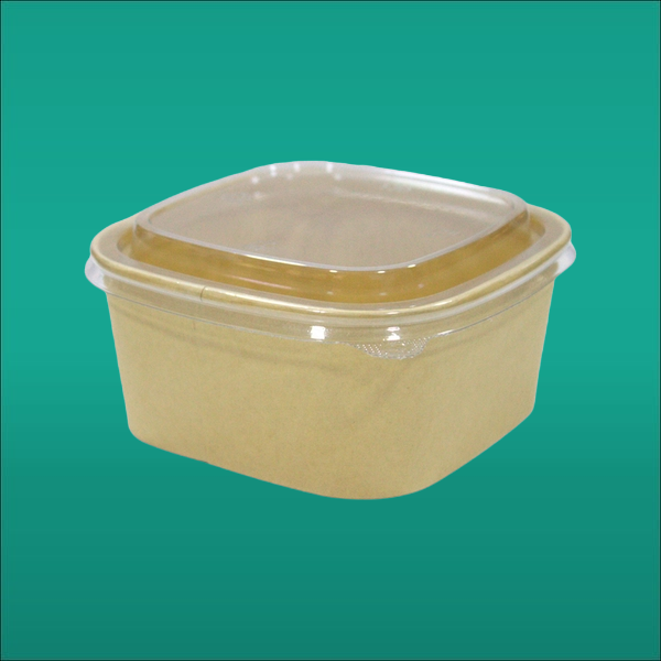 Квадратный боул с крышкой 650мл, 130*130 мм 2075