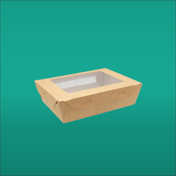 Ланч бокс крафт salad 1000мл с окном 2093