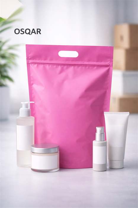 Пакет дой пак подарочный 275*400+115мм розовый с ручкой 777700