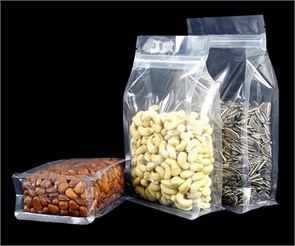 (оптом от 500шт) Квадропак пакет восьмишовный 100*200*45мм прозрачный 777107-1