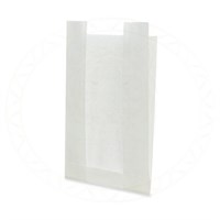 Крафт пакет для выпечки белый с окном 110*40*260 мм, V-образное дно 1982