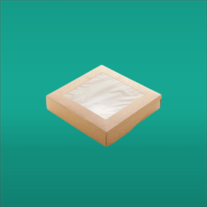 Контейнер с окном 1500 мл (крафт коробка с окном) универсал. 2073