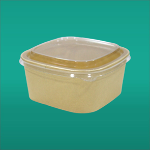 Квадратный боул с крышкой 650мл, 130*130 мм 2075