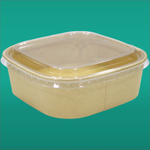 Квадратный боул с крышкой 1000мл, 170*170 мм 2077